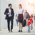 Professionals walking with ALINE Insoles.