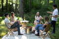 Camping solo stove wine community woods