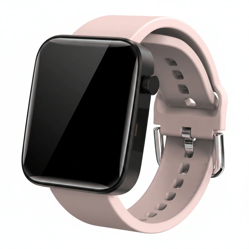 Pink Silicone Rubber Watch Strap