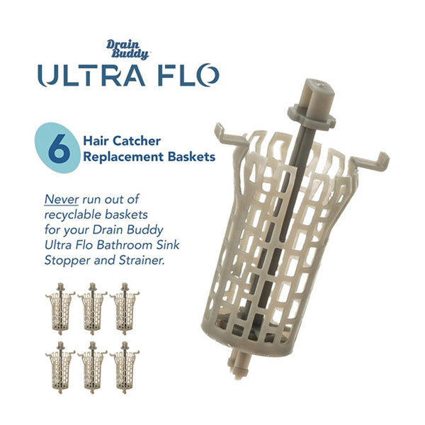 Drain Buddy Ultra Flo 6-Pack Replacement Baskets